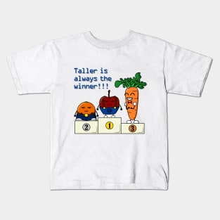 taller is always the winner Kids T-Shirt